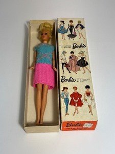 lot 2 image: Vintage Barbie Doll & Box