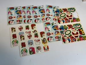 lot 18 image: Vintage Christmas Stickers