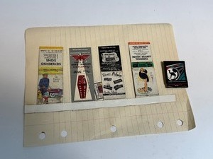 lot 19 image: Vintage Matchbook Covers