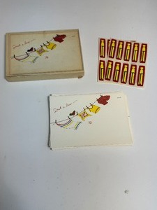 lot 26 image: Vintage Just a line Stationery Set With Matching Stickers