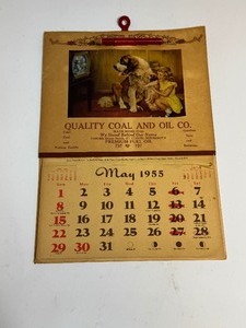 lot 58 image: Vintage 1955 Advertising Calendar