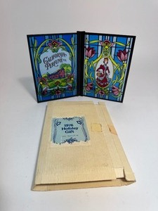 lot 62 image: Vintage 1976 California Perfume Company Stained Glass Advertising Panels