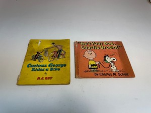 lot 67 image: Vintage Charlie Brown & Curious George Books