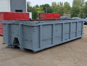 20 yard 18' Cable Pull Standard Rail Roll Off Dumpster
