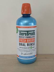 lot 10 image: TheraBreath Fresh Breath Oral Rinse, Invigorating Icy Mint, 33.8 Fl Oz