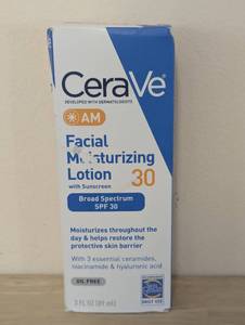 lot 18 image: CeraVe Face Moisturizer with Sunscreen, AM Facial Moisturizing Lotion for Normal to Dry Skin - SPF 30