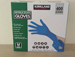 lot 3 image: Kirkland Signature Nitrile Exam Gloves, 400-count, Size Medium