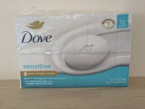 lot 6 image: Dove Moisturizing Beauty Bar Soap Sensitive Skin, 3.75 oz, 16 Bars