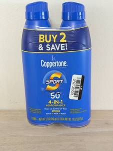 lot 53 image: Coppertone Sport Sunscreen Spray - SPF 50 - 11oz - Twin Pack