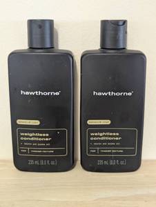 lot 63 image: 2 Pack Hawthorne Mens Weightless Conditioner. For Thinning and Thin Hair. Made with Nutrient-Rich Olive Fruit Extract and Sunflower Seed Extract. Sulfate-Free, Paraben Free. 8 fl. oz