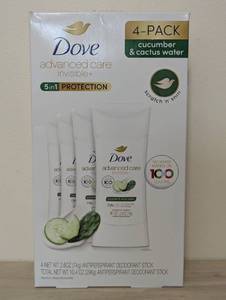 lot 77 image: Dove Advanced Care Invisible Deodorant, 2.6 oz, 4-pack