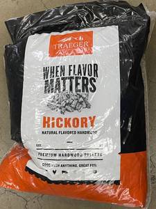 Traeger Hickory Hardwood Pellets, 18 lb Bag