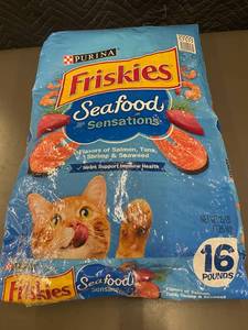 lot 23 image: Friskies Seafood Sensations Dry Cat Food 16 lb Bag