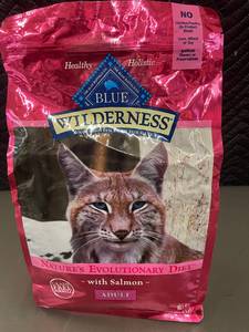 lot 43 image: Blue Wilderness Adult Cat Food with Salmon 4 lbs