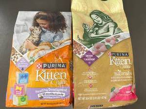 lot 70 image: Purina Kitten Chow Dry Cat Food, 2 Bags (3.15 lb Each)