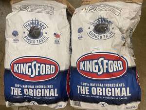 lot 81 image: Lot of 2 Kingsford Original Charcoal Briquets, 16 lb Bags