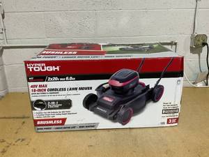 lot 56 image: Hyper Tough 2x20 Volts Max 18-Inch Brushless Side-discharge Mower