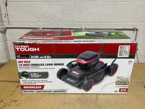 lot 61 image: Hyper Tough 2x20 Volts Max 18-Inch Brushless Side-discharge Mower