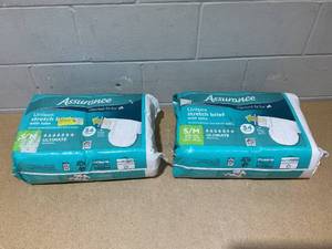 lot 206 image: LOT OF 2 SM Assurance Unisex Stretch Briefs with Tabs