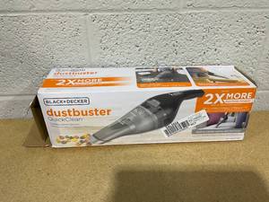 lot 302 image: BLACKDECKER Compact Lithium Handheld Vacuum - Gray HNVC220BCZ01 Cordless Dustbuster, Portable Car Vacuum, Rechargeable