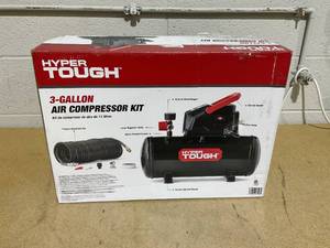lot 178 image: Hyper Tough Black 100 PSI Oil-free Portable Air Compressor 3 gal