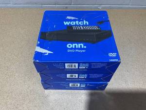 lot 229 image: LOT OF 3 Onn. HDMI DVD Player