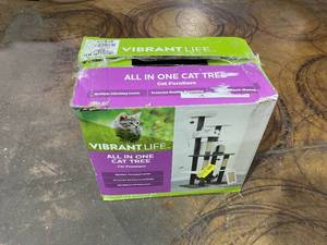 lot 267 image: Vibrant Life 7-Level 65 Multi-Functional Cat Tree Activity Tower with Hammock