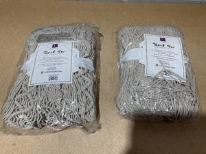 lot 19 image: LOT OF 2 Boho Macrame Textured Room Divider - Light Filtering Bohemian Window Curtain and Wall Decor