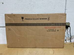 lot 186 image: Hearth and Hand Walnut Wood Finish Mirror