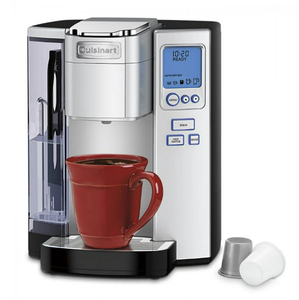 lot 77 image: Cuisinart Premium Coffee Makers 1 Cup Reusable Filter Cup Espresso Machine & Coffee-Maker Combo