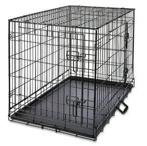lot 422 image: Vibrant Life Double-Door Folding Metal Wire Dog Crate