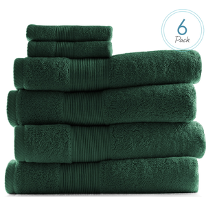 lot 454 image: Hearth & Harbor Bath Towel Collection, 100% Cotton Luxury Soft 6 Pc Set