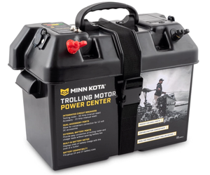 lot 16 image: Minn Kota Marine Battery Box Power Center for Trolling Motor Leads with Meter and 12V Accessory Plugs (Battery Not Included), 1820175