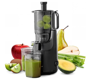 lot 21 image: Elite Gourmet EJX320 Big Mouth Whole Fruit 5.2 Self-Feeding Chute, Cold Press Masticating Slow Juice Extractor