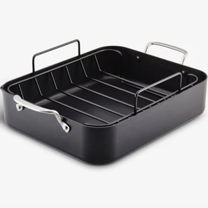 lot 36 image: KitchenAid Hard-Anodized Roaster with Removable Nonstick Rack