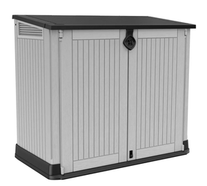 lot 37 image: Keter S.I.O Midi 4.3 x 2.3 x 3.7 Horizontal Resin Outdoor Storage Shed with Durable Floor