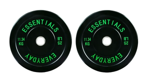 lot 133 image: 2PCS BalanceFrom Olympic Bumper Plate Weight Plate, 25 lbs
