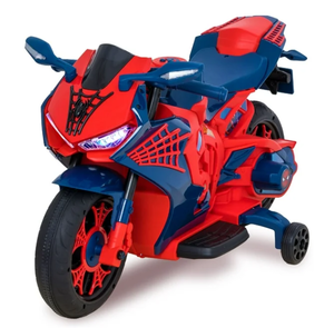 lot 212 image: 6V Spiderman Motorcycle, Battery Ride on Toy, for Kids, Ages 3