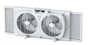lot 268 image: Shinic 9 3-Speed Twin Window Fan with Removable Bug Screen