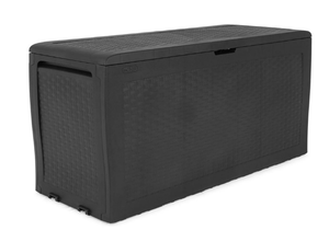 lot 272 image: Keter Samoa 71 Gallon Durable Resin Outdoor Deck Box Storage Organization