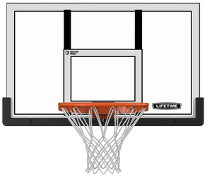 lot 403 image: Lifetime Basketball 48 Poly Backboard and Rim Combo