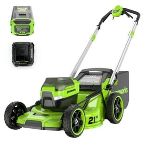 lot 42 image: Greenworks 60V 21 Push Lawn Mower