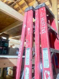 lot 348 image: 8 Green Built Fiberglass Step Ladder