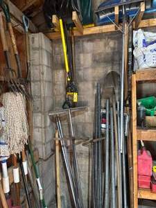 lot 356 image: Misc Shovels and Extension Poles