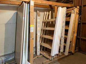 lot 582 image: Pocket Door Frames and Hardware, Prehung Door, Flush Doors