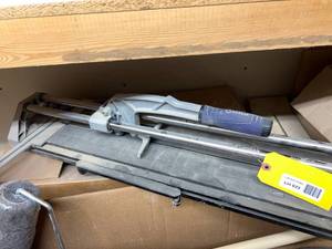 lot 633 image: Kobalt Tile Cutter, Drywall Tools, Door parts