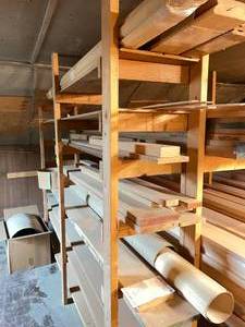 lot 637 image: Door Skin, Spindles, Birch, Oak, Alder