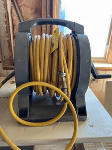 lot 70 image: Heavy-Duty Hose Reel with Yellow Hose