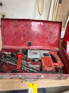 lot 77 image: Hilti TE Series Rotary Hammer Drill with Accessories in Original Metal Carrying Case