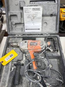 lot 102 image: RIDGID R7120 Spade Handle Drill with Case and Manual